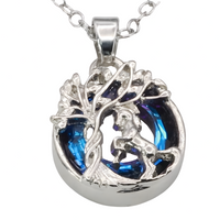 Unified Jewellery Tree of Life Horse Necklace,Silver Plated Stainless Steel B257