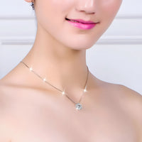 925 Sterling Silver Star Pendant Necklace with AAA Zircon – Adjustable Chain 261