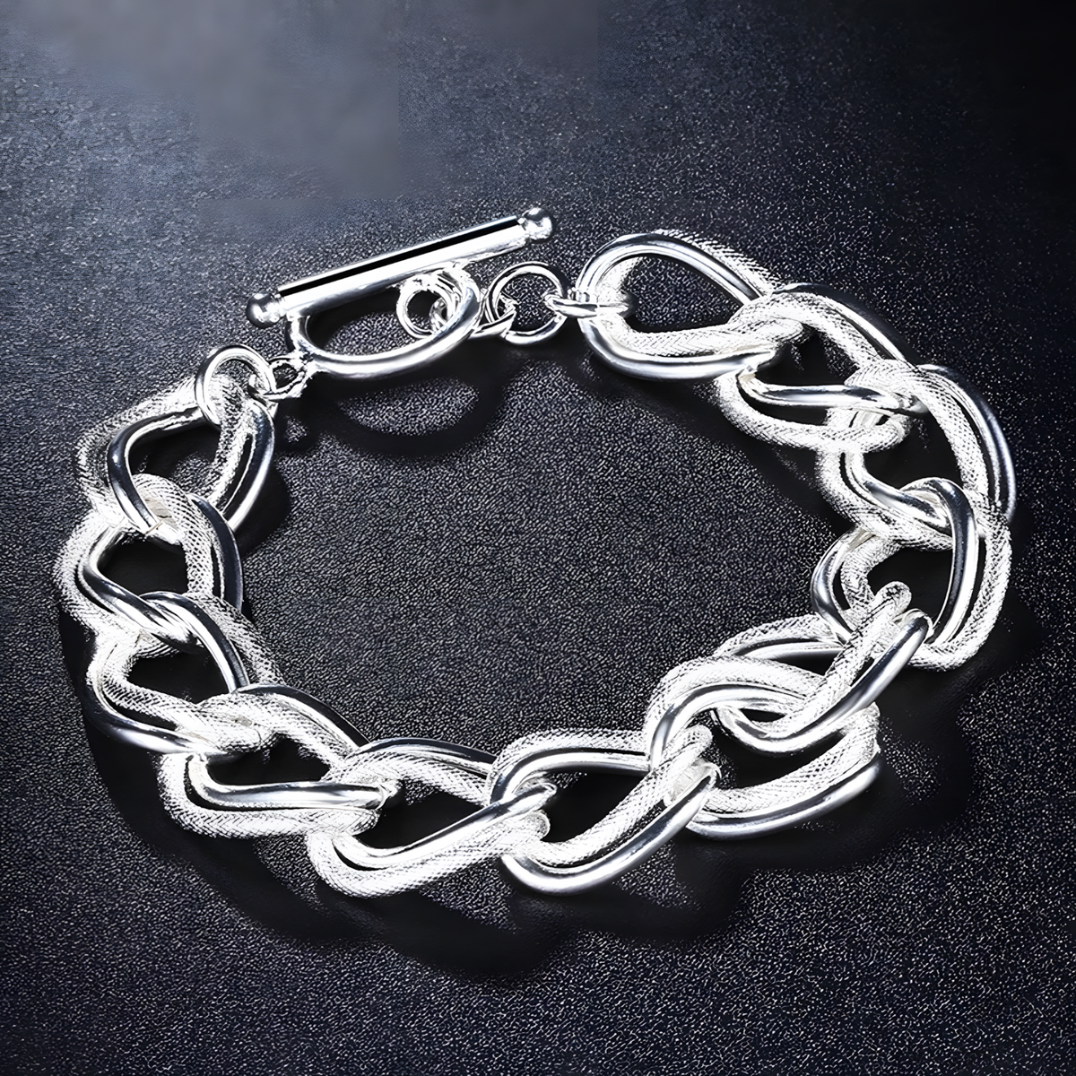 Double-Twist Link Bracelet for Women – Chunky Double Twist Chain 20 cm (8") 1430