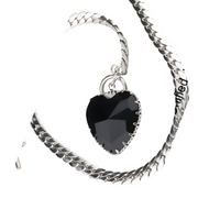 Red Crystal Heart Pendant Necklace – Premium Rose Filigree Heart Charm 1322