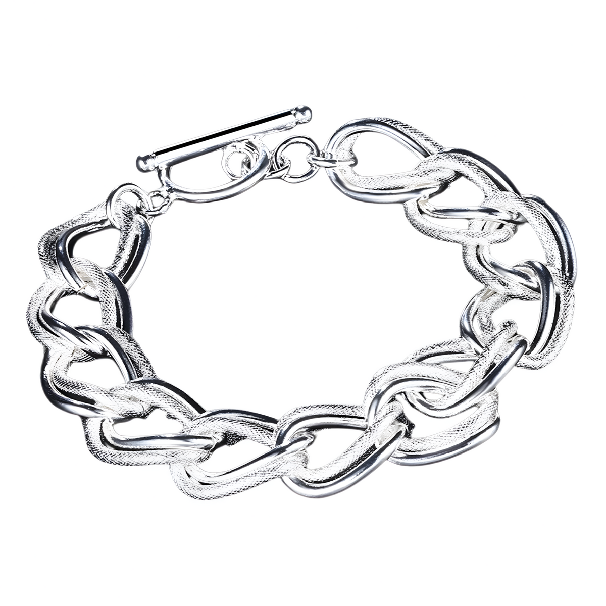 Double-Twist Link Bracelet for Women – Chunky Double Twist Chain 20 cm (8") 1430