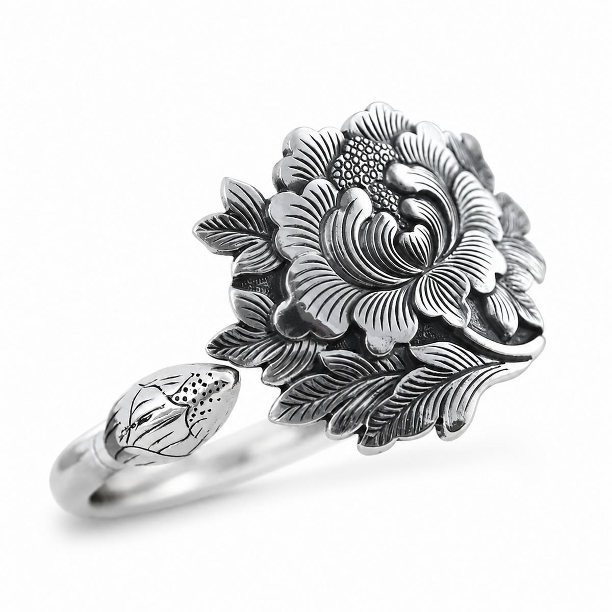 Unified Jewellery Premium Floral Statement Ring Adjustable 13mm Women 1832