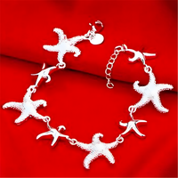 Unified Jewellery Premium Starfish Charm Bracelet 20cm Adjustable Women 1829