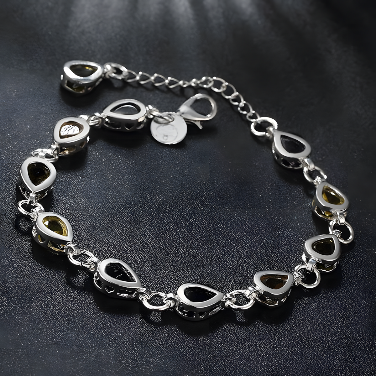Unified Jewellery Premium Multicolour Teardrop Crystal Bracelet 20cm 1833