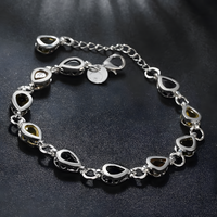 Unified Jewellery Premium Multicolour Teardrop Crystal Bracelet 20cm 1833