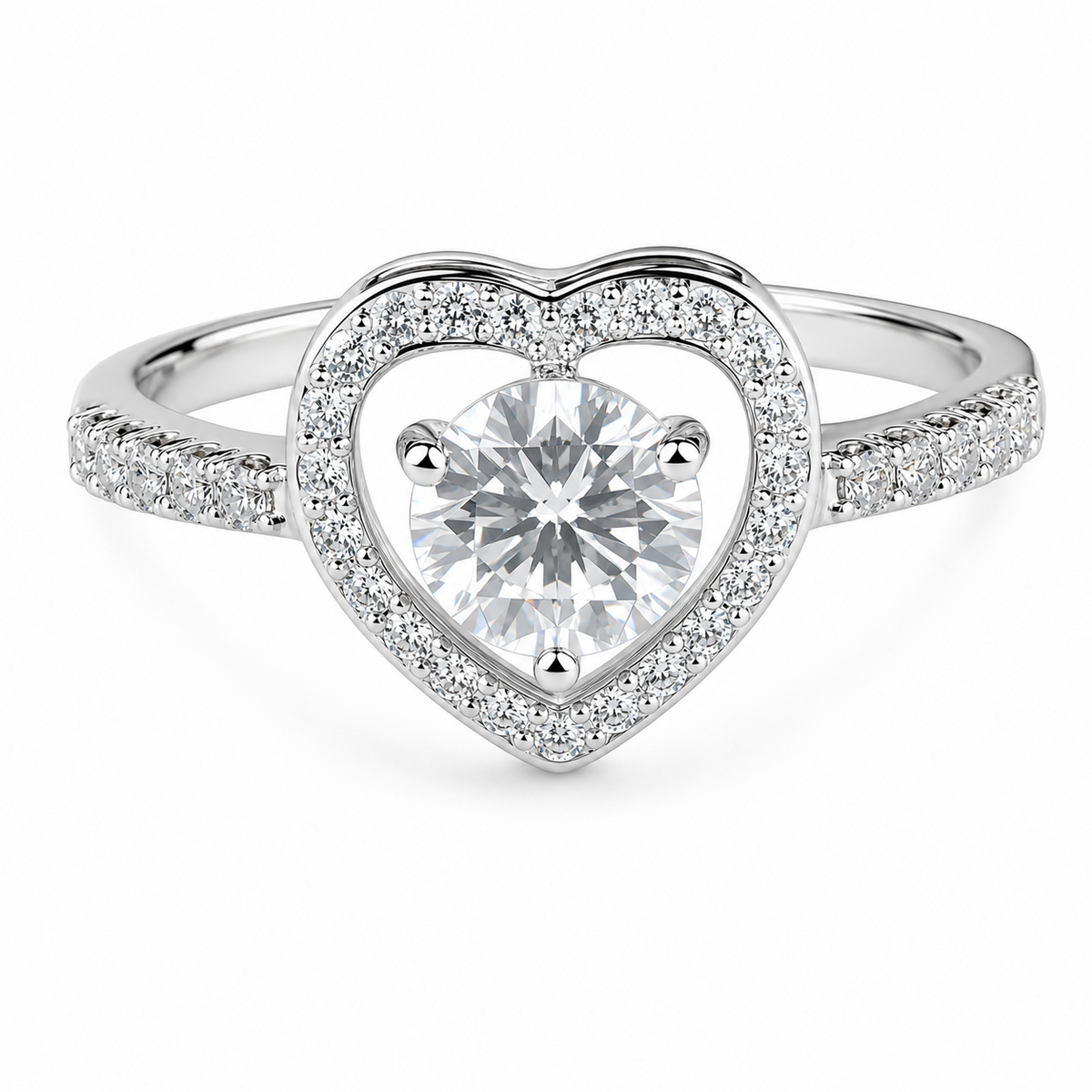 Adjustable Pear Shaped Halo Ring, Sparkling Zircon Proposal Ring, Silver 1623