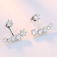 Multi-Stone CZ Stud Earrings for Women – Sparkling Cluster Design with Cubic 952