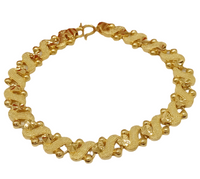 Stylish Gold Chain Bracelet Men with S-Shaped Design, Featuring Intricate 120