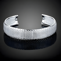 Unified Jewellery Premium Wide Mesh Cuff Bracelet Women Adjustable Bangle 1826