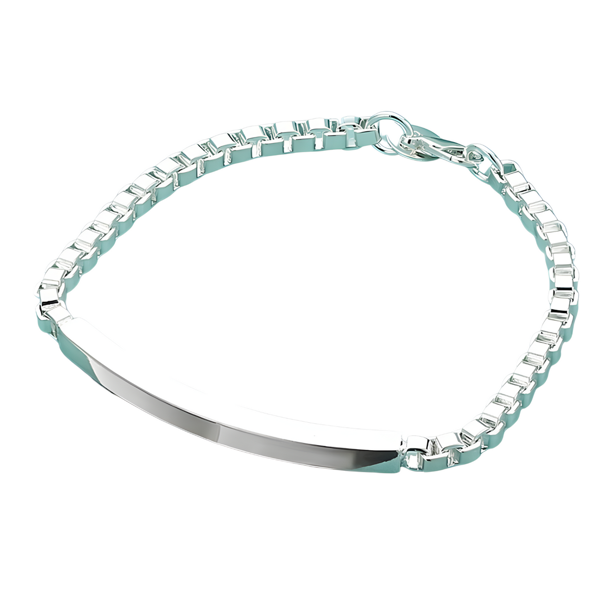 925 Sterling Silver 4mm Box Chain Bracelet For Women Men Wedding Engagement 1758