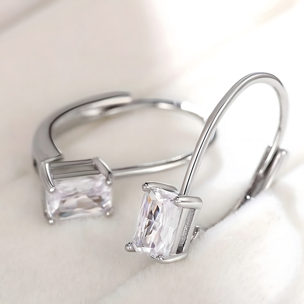 Unified Jewellery Dangle Drop Leverback Earrings for Women: Crystal Zirconia 652
