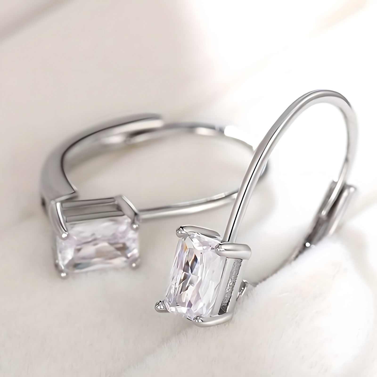 Unified Jewellery Dangle Drop Leverback Earrings for Women: Crystal Zirconia 652