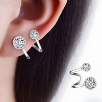 Unified Jewellery Sparkling Cubic Zirconia Circle Drop Earrings for Women 359