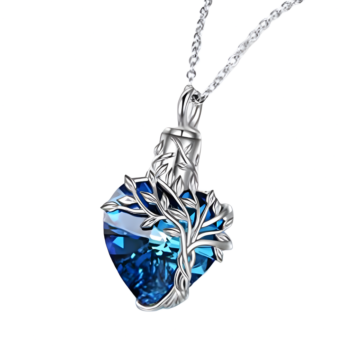 Heart Tree of Life Urn Necklace 925 Sterling Silver Ashes Memorial Unisex B92