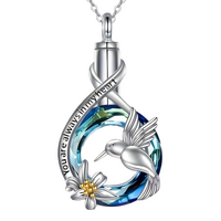 You Are Always In My Heart Memorial Hummingbird Pendant Necklace For Women 1750