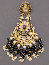 Elegant Bollywood Inspired Gold Kundan Earrings - Traditional Indian Jewelry 249