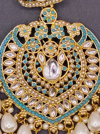 Elegant Bollywood Inspired Gold Kundan Earrings - Traditional Indian Jewelry 225
