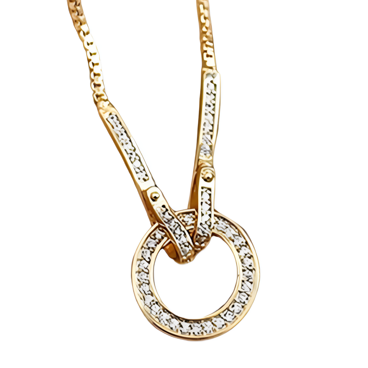 Unified Jewellery Gold-Plated Circle Link Bracelet Women – Sparkling Crystal 907