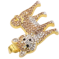Shiba Inu Dog Pendant Necklace For Women Gold And Silver Tone Look Crystal B233