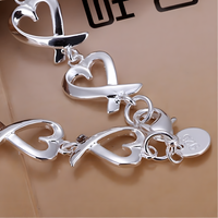 Premium Floral Link Bracelet for Women - Flower Statement Chain Lobster 1820