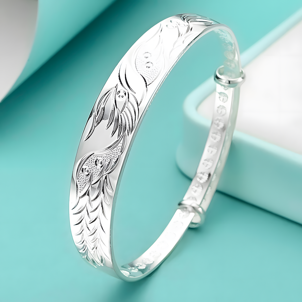 Luxury 925 Sterling Silver Noble Phoenix Bracelets Bangles for Women Fashio 1781