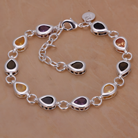 Unified Jewellery Premium Multicolour Teardrop Crystal Bracelet 20cm 1833