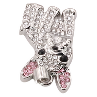 Bulldog Silvery Pendant Necklace - MultiTone Plated Stainless Steel Pendant B251