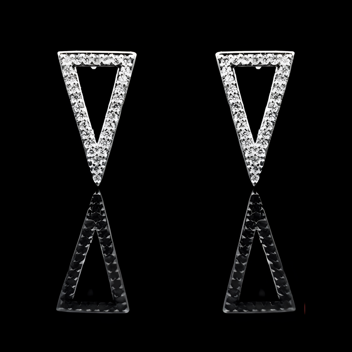 925 Sterling Silver V-Shaped Dangle Earrings Trendy Geometric Drop Earrings 307