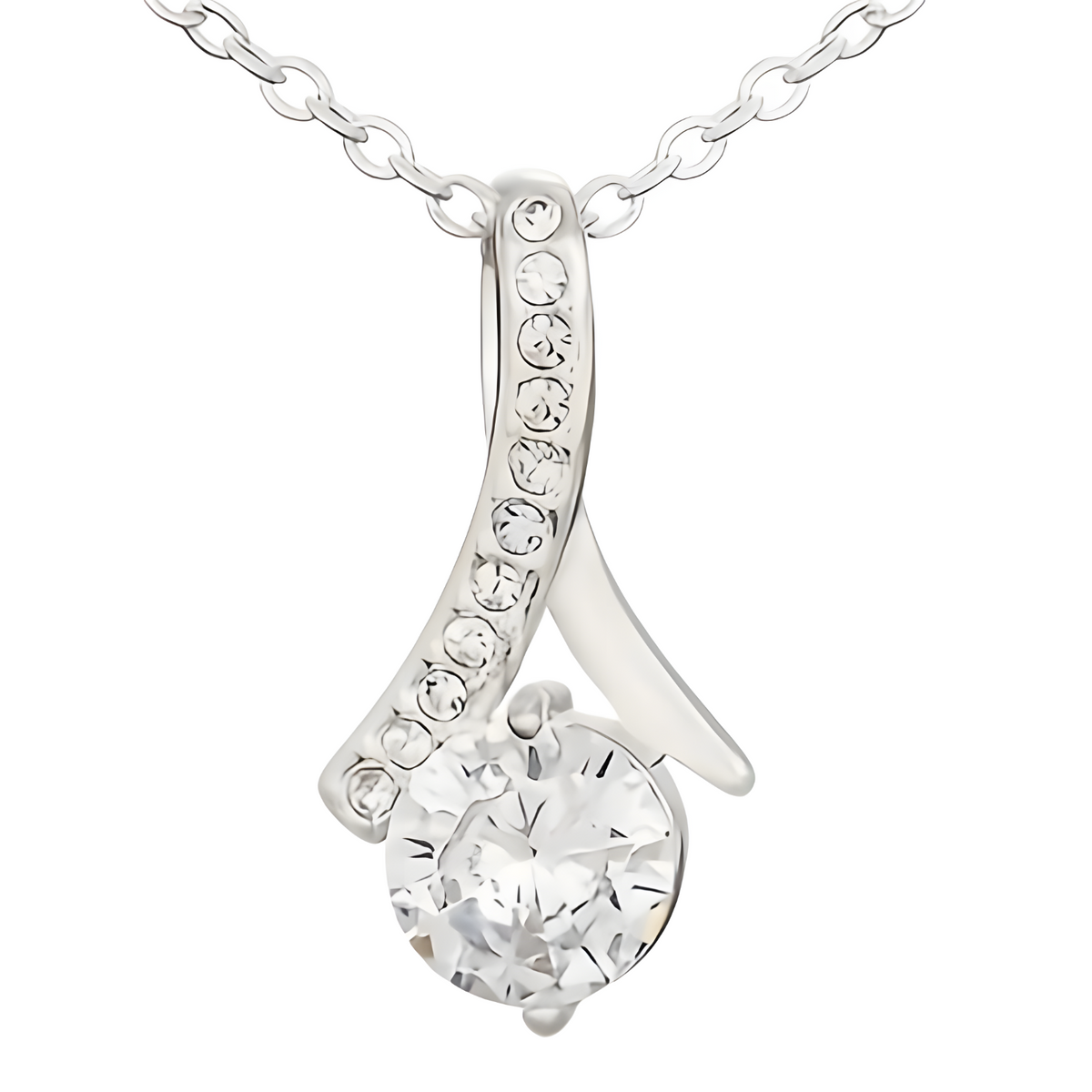 To My Boyfriend's Mom Necklace, Elegant Ribbon Pendant B194 With Card NO BOX