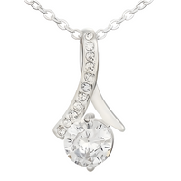To My Boyfriend's Mom Necklace, Elegant Ribbon Pendant B194 With Card NO BOX