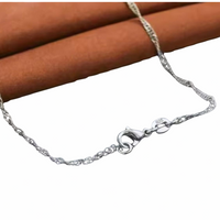 Sparkling Cube CZ Necklace & Earrings Set — Elegant Rope Chain Pendant 1307