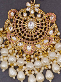 Elegant Bollywood Inspired Gold Kundan Earrings - Traditional Indian Jewelry 215