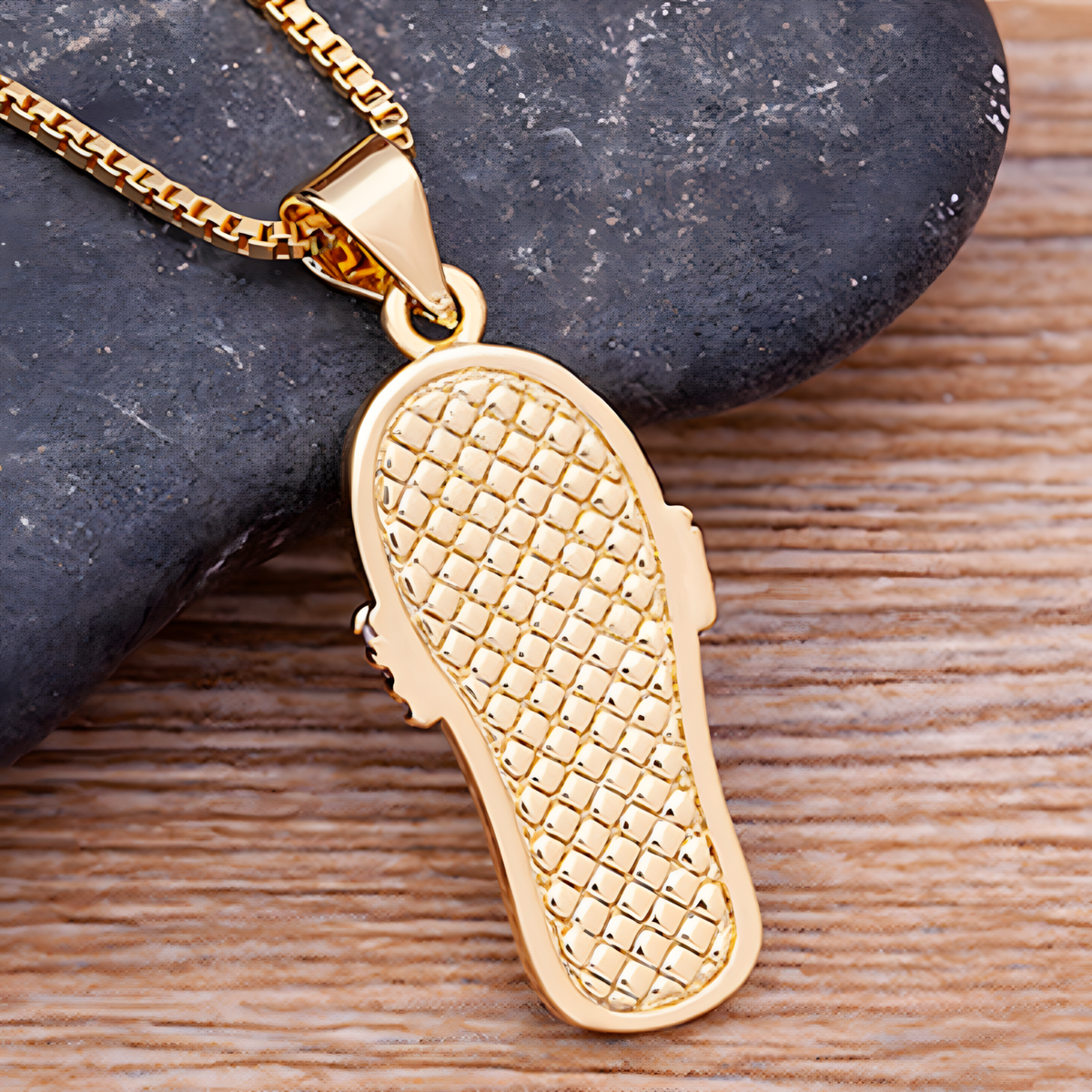 New Trend Enamel Slipper Pendant, Blue Evil Eye Protection Necklace B161