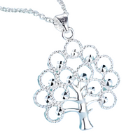925 Sterling Silver 18 inches Elegant Acacia beans pendant Necklace Women 449