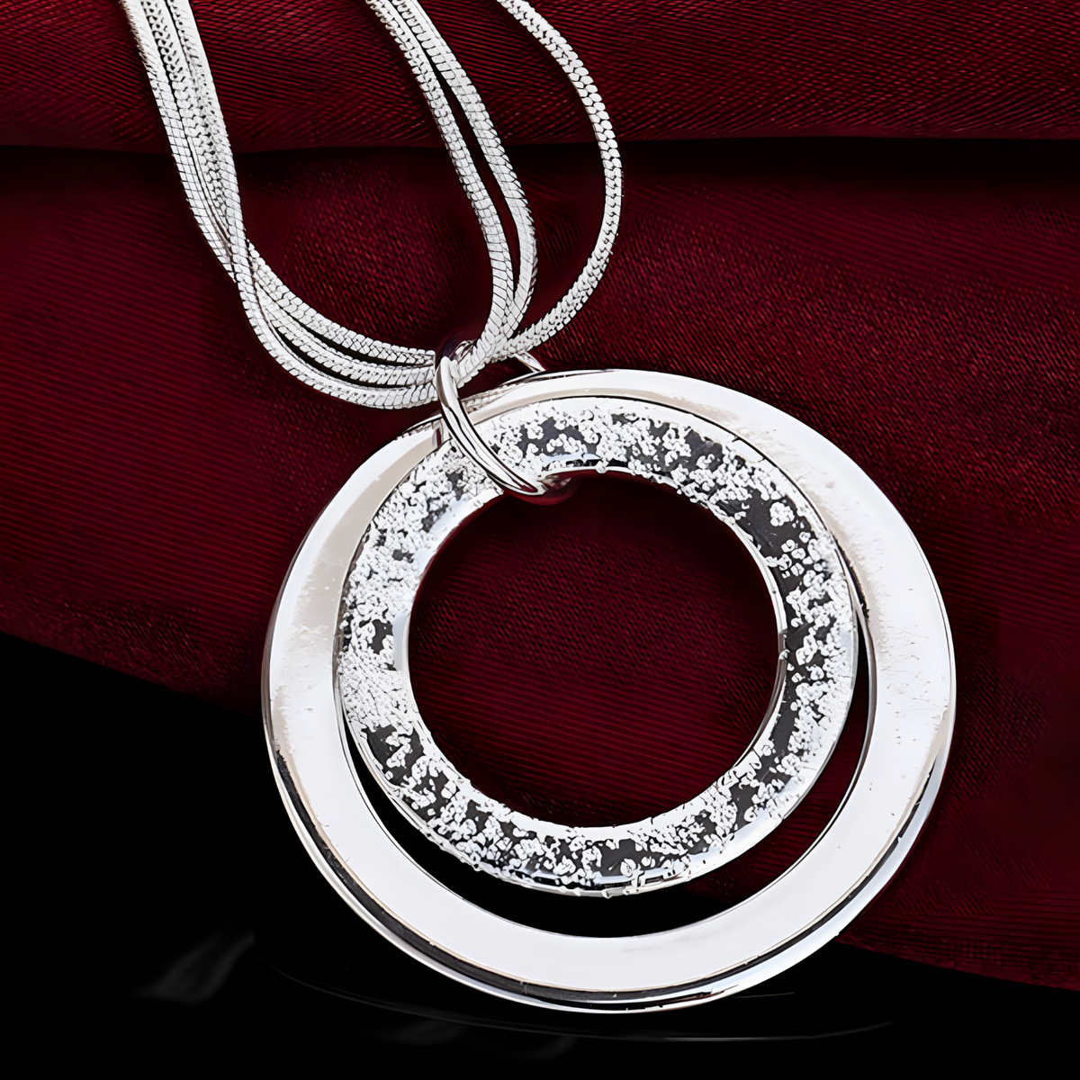 Chain Round Layered Charm Punk Statement Minimalist Collar Necklace 1473