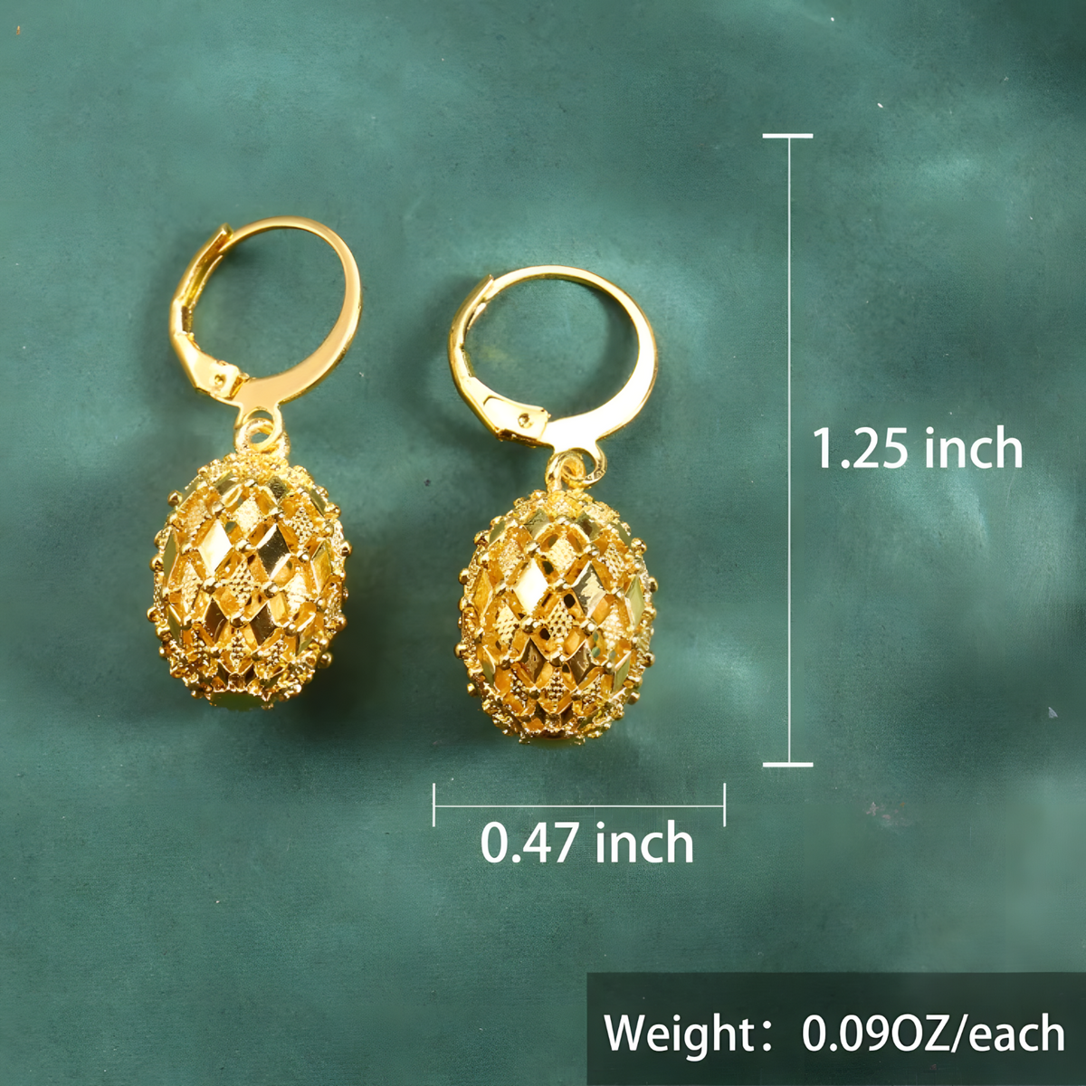 Women's Trendy Copper Drop Earrings for Women, Geometric Gold Plated Dangle 461