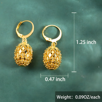 Women's Trendy Copper Drop Earrings for Women, Geometric Gold Plated Dangle 461