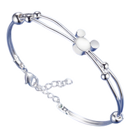 Adjustable Mouse Silhouette Bracelet for Women - Multi Strand Bangle 1815