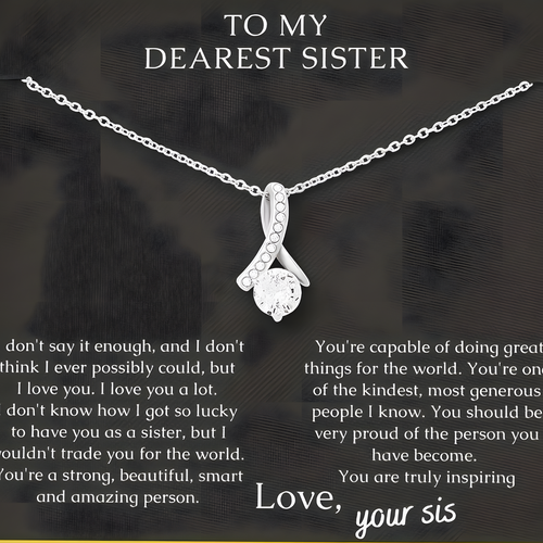 'My Bestie' Heart Necklace, Sterling Silver & Cubic Zircon B190 With Card NO BOX