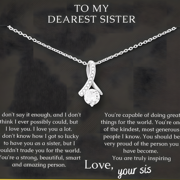 'My Bestie' Heart Necklace, Sterling Silver & Cubic Zircon B190 With Card NO BOX