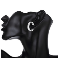 Popular fine 925 Sterling Silver charms stud Earrings for Women Creativity 497
