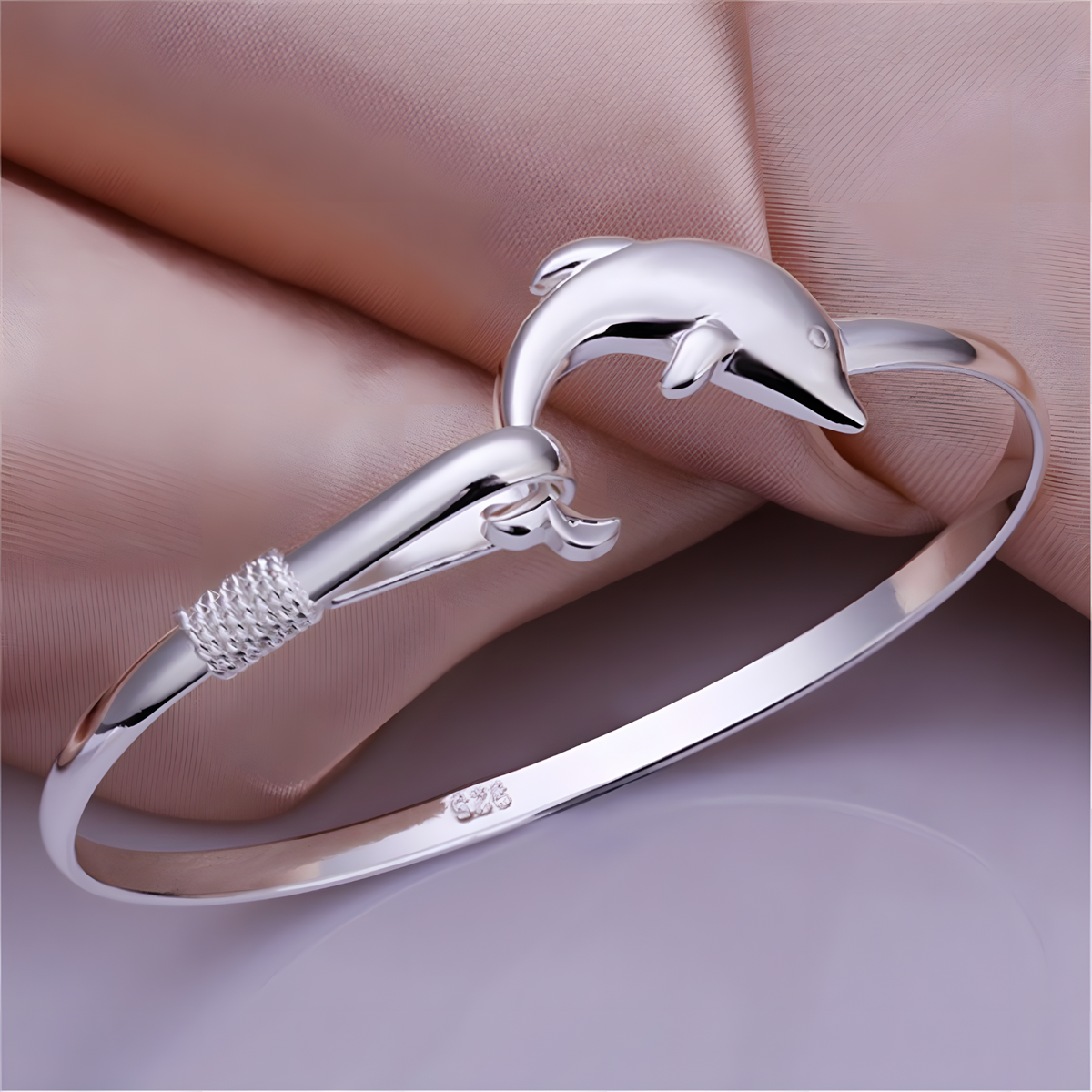 Unified Jewellery Dolphin Open Bangle Bracelet Ocean Marine Nautical Gift 1855