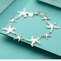 Unified Jewellery Premium Starfish Charm Bracelet 20cm Adjustable Women 1829