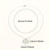 Unified Jewellery® Bridal 925 Silver Plated Zircon Infinity Heart Pendant 14 UK
