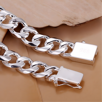Unified Jewellery Premium 8mm Cuban Curb Chain Bracelet 20cm Box Clasp 1844