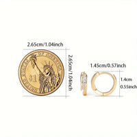 Hoop Earrings Plated Jewelry Embellished Zircon Elegant Simple Style 89 UK