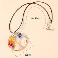 Chakra Tree Of Life Crystal Pendant Necklace Rainbow Gemstone 7 Chakra 1074