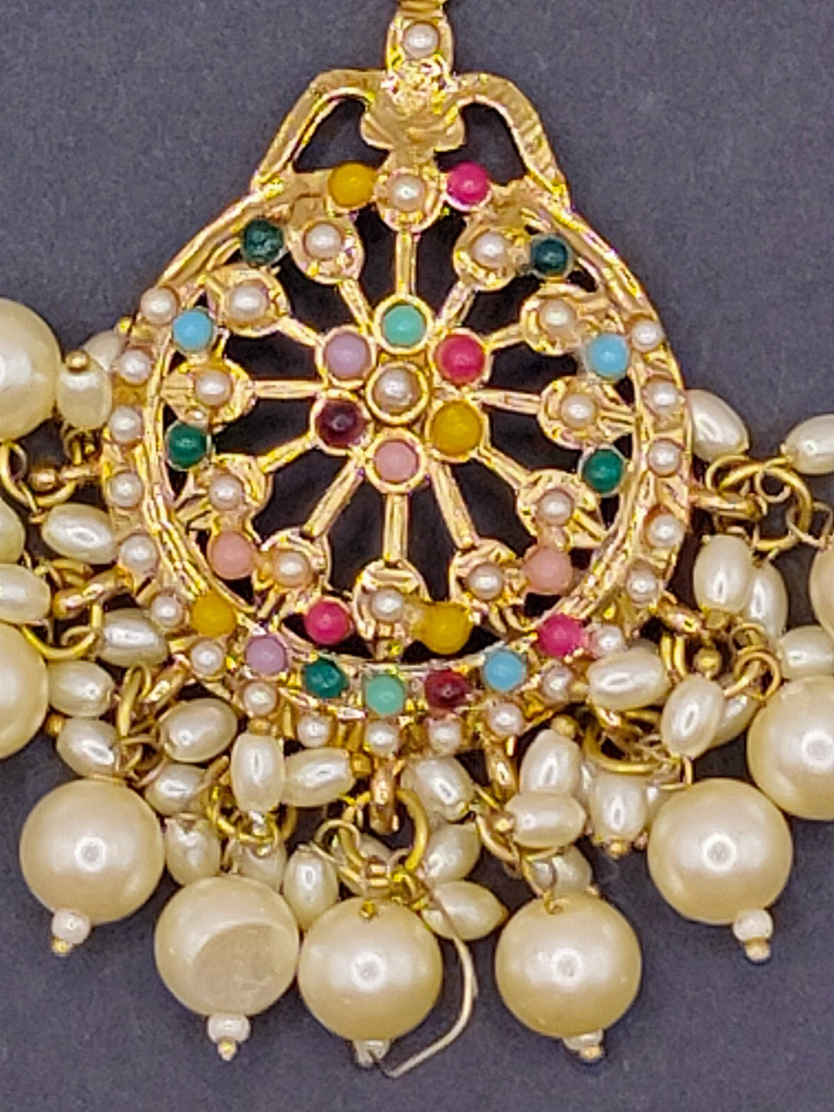 Elegant Bollywood Inspired Gold Kundan Earrings - Traditional Indian Jewelry 240