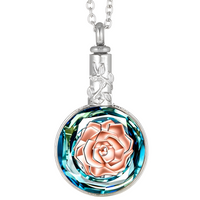 Mystical Tree of Life Necklace, Silver Celtic Knot Pendant Crystal B106