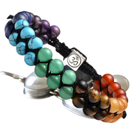 7 Chakra Healing Crystal Bracelet Women and Men Adjustable Yoga Meditation B112